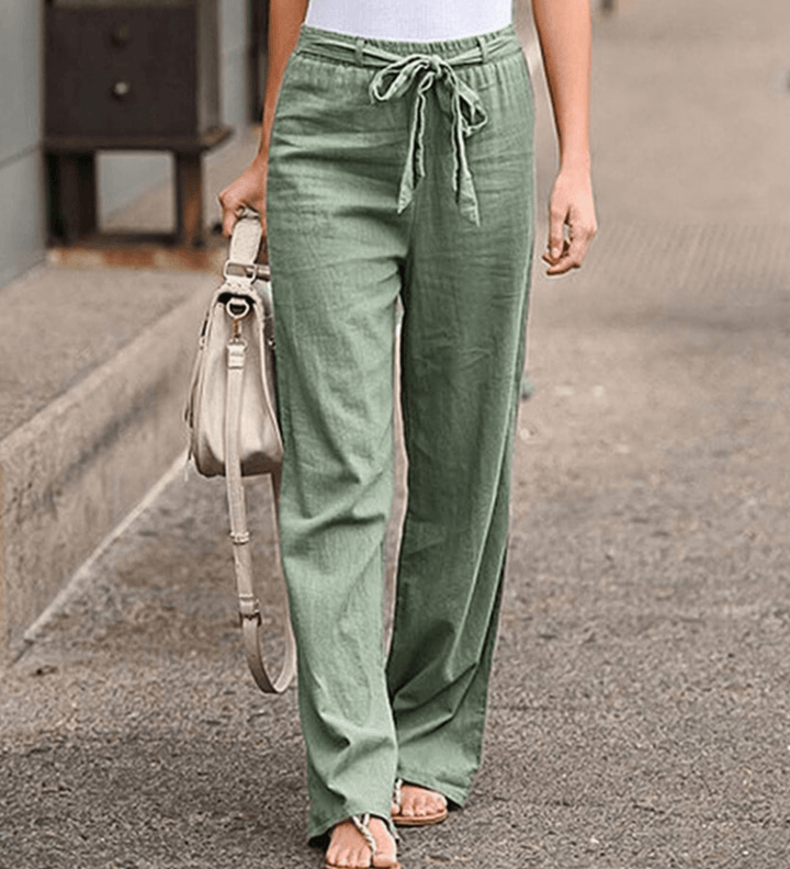 Marta | Pantaloni Relax Donna Con Corda E Vita Elastica