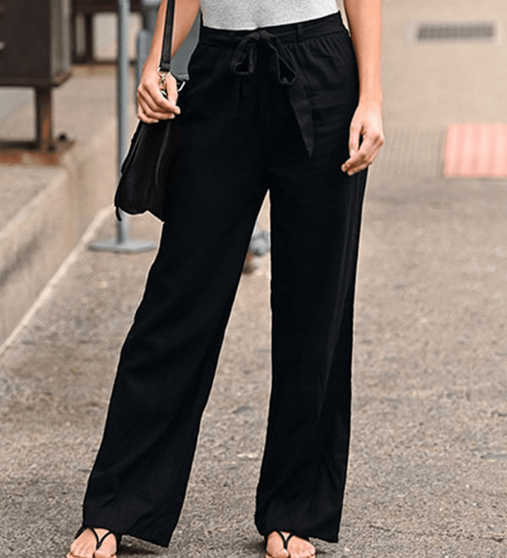 Marta | Pantaloni Relax Donna Con Corda E Vita Elastica