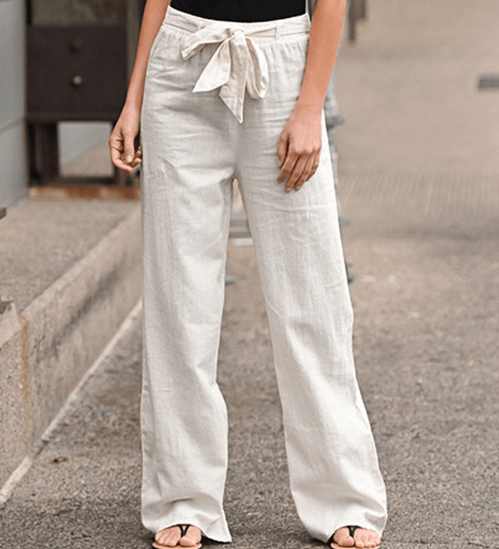 Marta | Pantaloni Relax Donna Con Corda E Vita Elastica