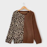 Marina - Maglione casual con motivo di leopardo