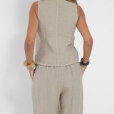 Daniela | Completo Gilet Bottonato & Pantalone Largo