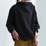 Maglione Collo Alto Elegante Donna – Taglio Casual Nero a Maniche Lunghe