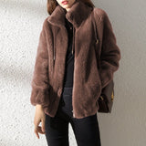 KATE™ | GIACCA IN LANA CON COLLO ALTO