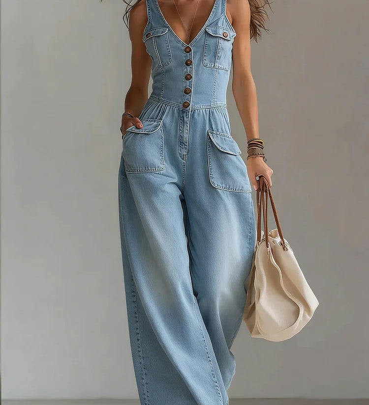 Gaia - Salopette casual in denim