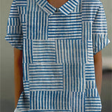 Caterina | Camicia a Righe Patchwork