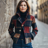 Maura | Cappotto caldo a quadri vintage, uno stile senza tempo