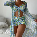 Laluna | Set Bikini 3 Pezzi con Stampa