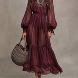 Naomi | Abito Midi Elegante con Collo a V