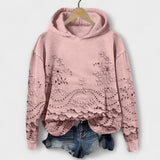Grace - Felpa Vintage Lila con Stampa Floreale