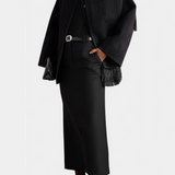 Pauline | Cappotto a Taglio Largo con Sciarpa a Frange Integrata