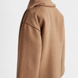 Pauline | Cappotto a Taglio Largo con Sciarpa a Frange Integrata