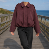 Giacca Bomber in Suede Bernadette-Skye