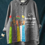 Vega | T-Shirt Donna con Stampa di Pace Bohemien