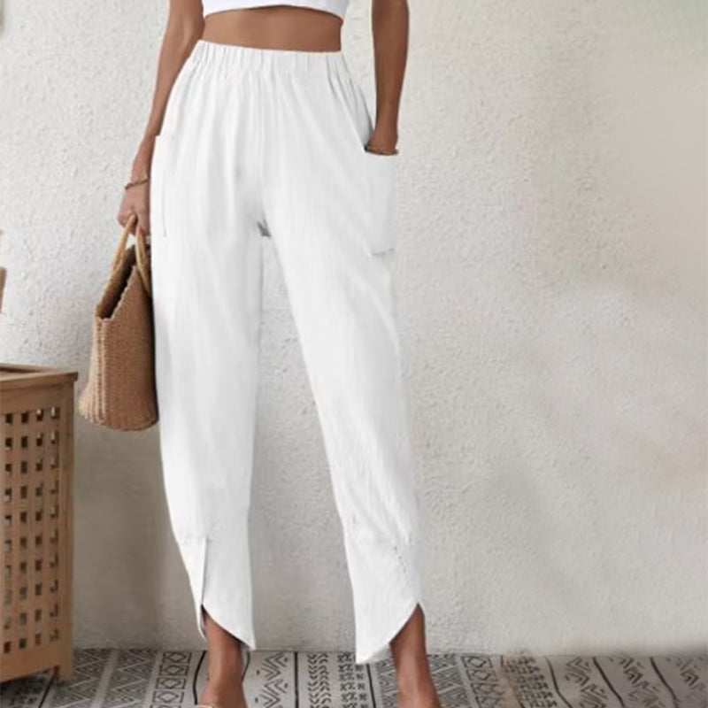 Beatrice | Pantaloni con Orlo Sfilato