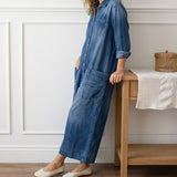 Rebecca - Salopette in denim di cotone