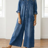 Rebecca - Salopette in denim di cotone