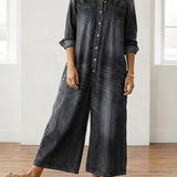 Rebecca - Salopette in denim di cotone