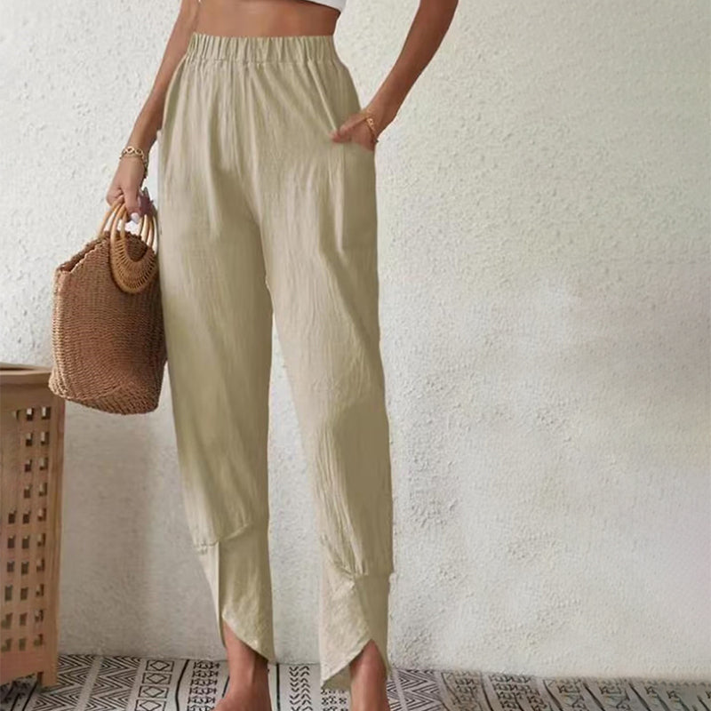 Beatrice | Pantaloni con Orlo Sfilato