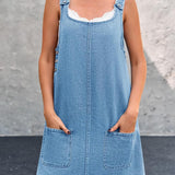 Caterina - Abito casual in denim con spalline