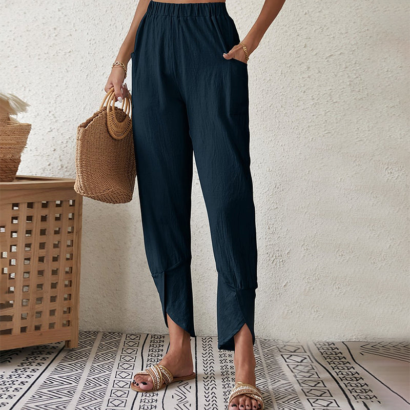 Beatrice | Pantaloni con Orlo Sfilato