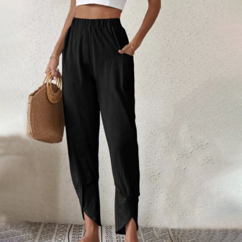 Beatrice | Pantaloni con Orlo Sfilato